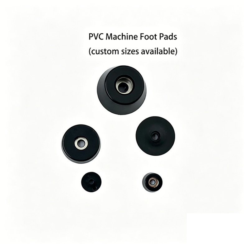 Custom Circular Black PVC Machine Foot Pads for Shock Absorption and Noise Reduction