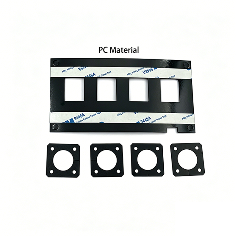 Custom-manufactured Industrial Control Board or Switch Panel Components Made of PC Material, Available in Various Shapes and Sizes